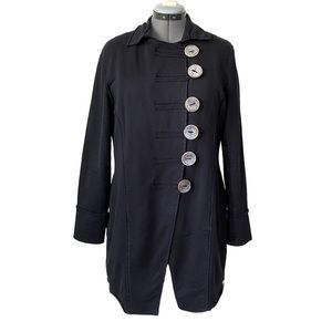 Neon Buddha asymmetrical front knit jacket XL